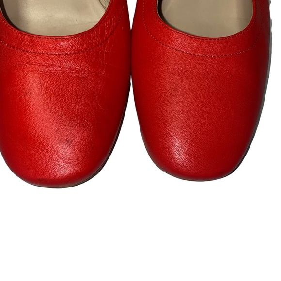 Everlane the day heel block heel red Italian leather 9.5 shoes - Picture 4 of 8